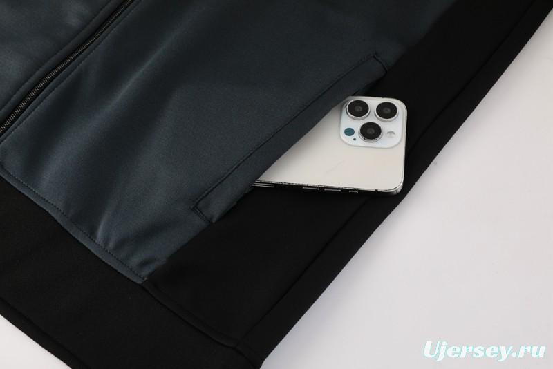 2025 Adidas Black/Grey Full Zipper Jacket +Long Pants