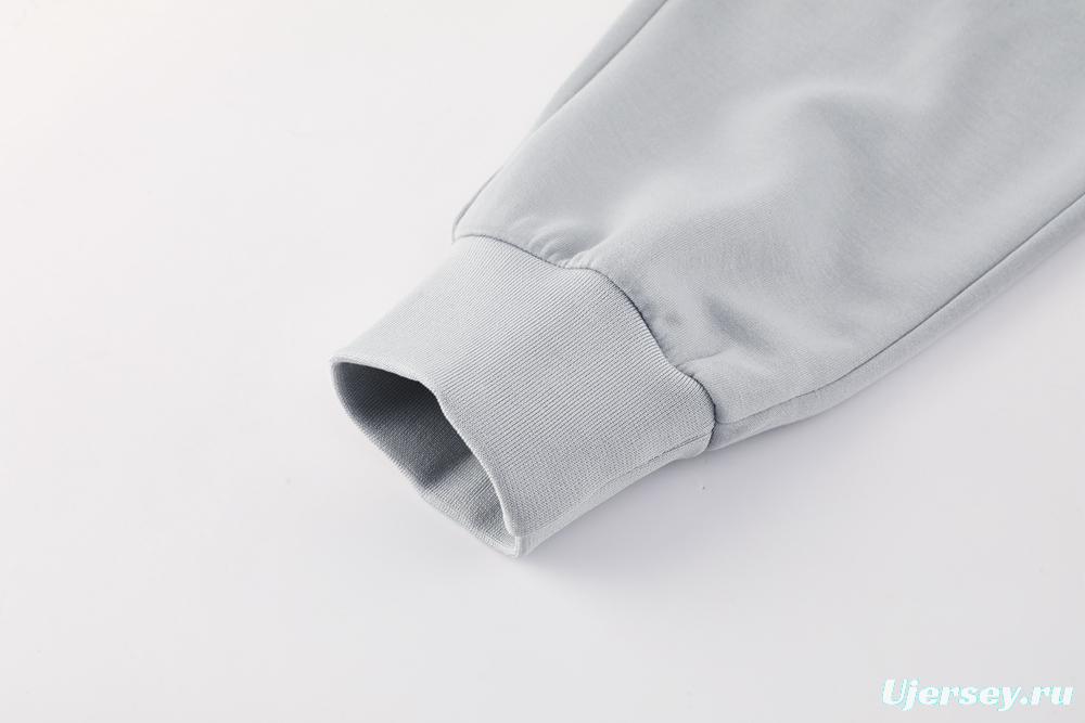 25/26 Barcelona Grey Full Zipper Hoodie Jacket +Long Pants