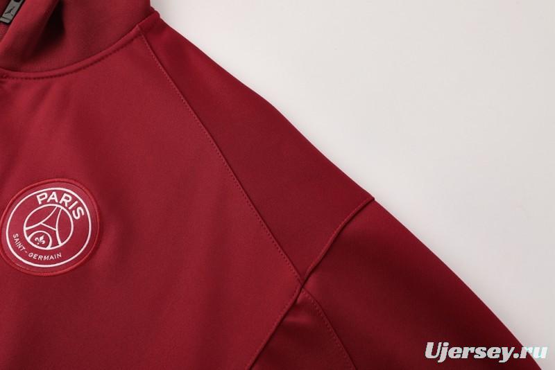 25/26 PSG Red Full Zipper Jacket +Long Pants