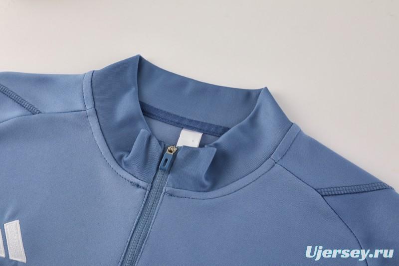 25/26 Cruzeiro Bluish Gray Navy Half Zipper Jacket+Long Pants