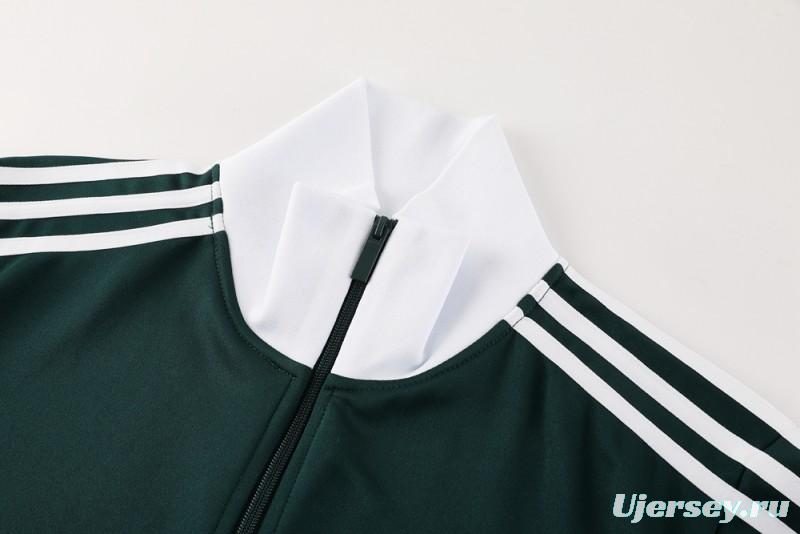 2025 Adidas Original Green Full Hoodie Zipper Jacket +Long Pants