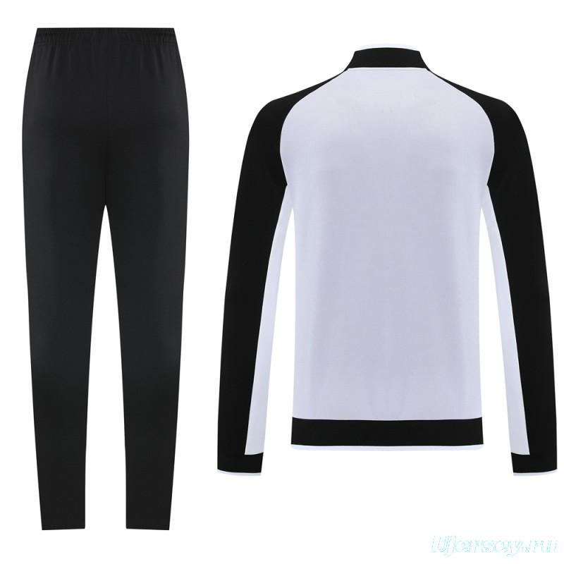 2025 Nike Grey/Black Full Hoodie Zipper Jacket +Long Pants