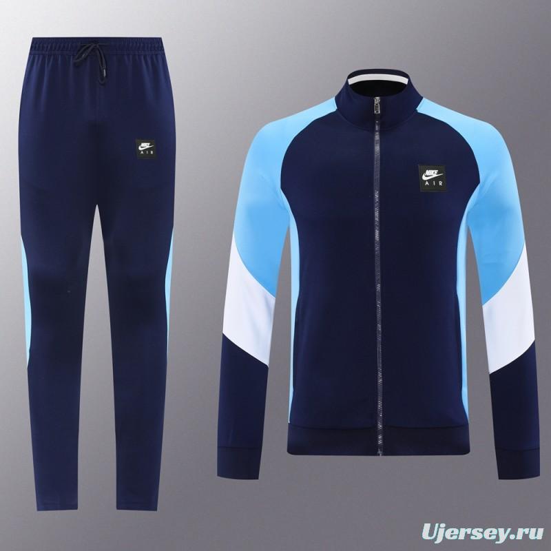 2025 NIKE Light Blue/Navy Full Zipper Jacket +Long Pants