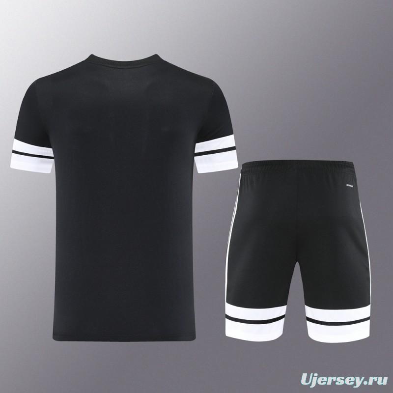 2025 Adidas Black Short Sleeve Jersey+Shorts