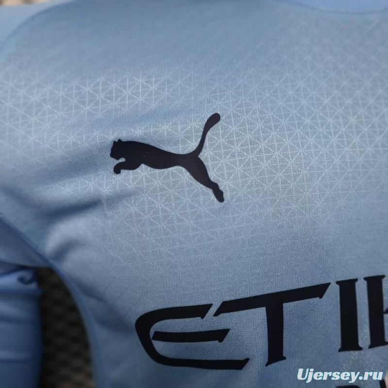 Player Version 25/26 Manchester City Home Long Sleeve Jersey