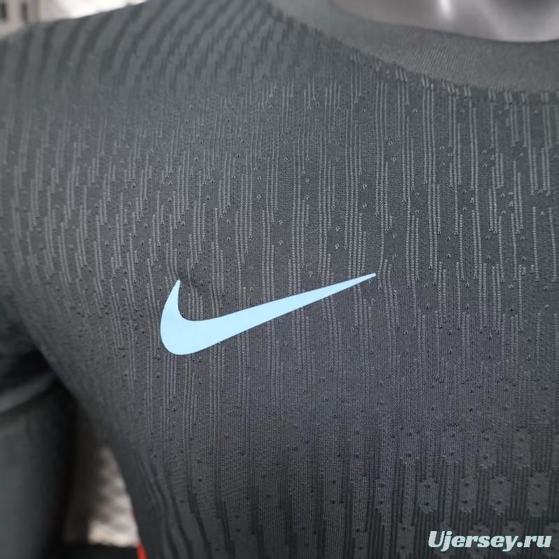 Player Version 2025 England Away Black Long Sleeve Jersey