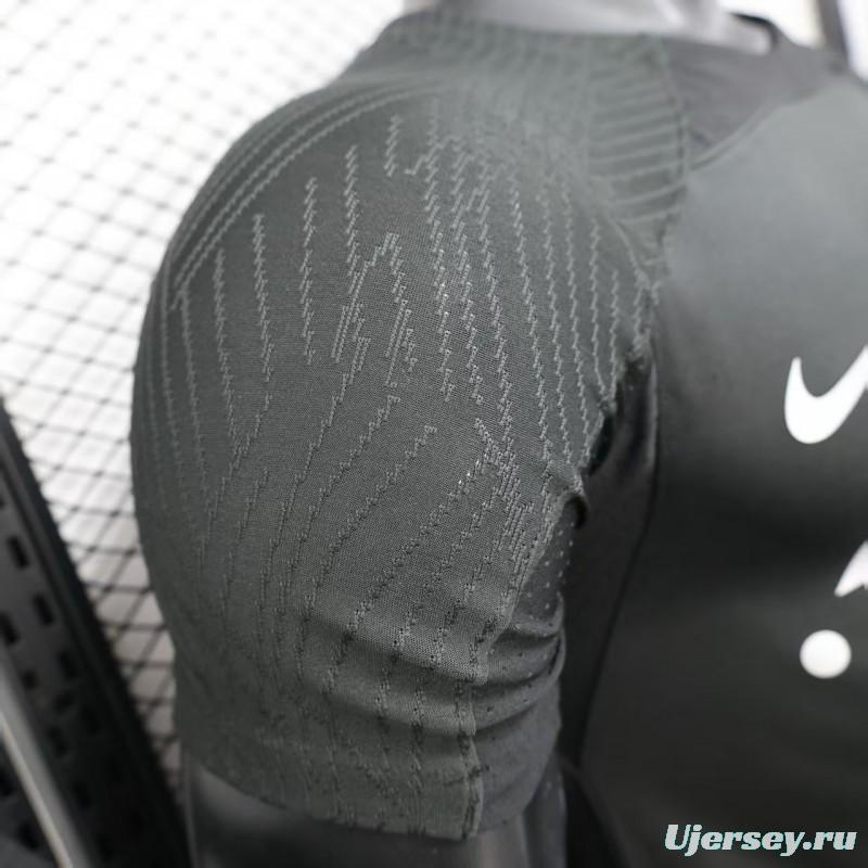 Player Version 25/26 Al-Ahli Black Champion Jersey With Silver Sponsor