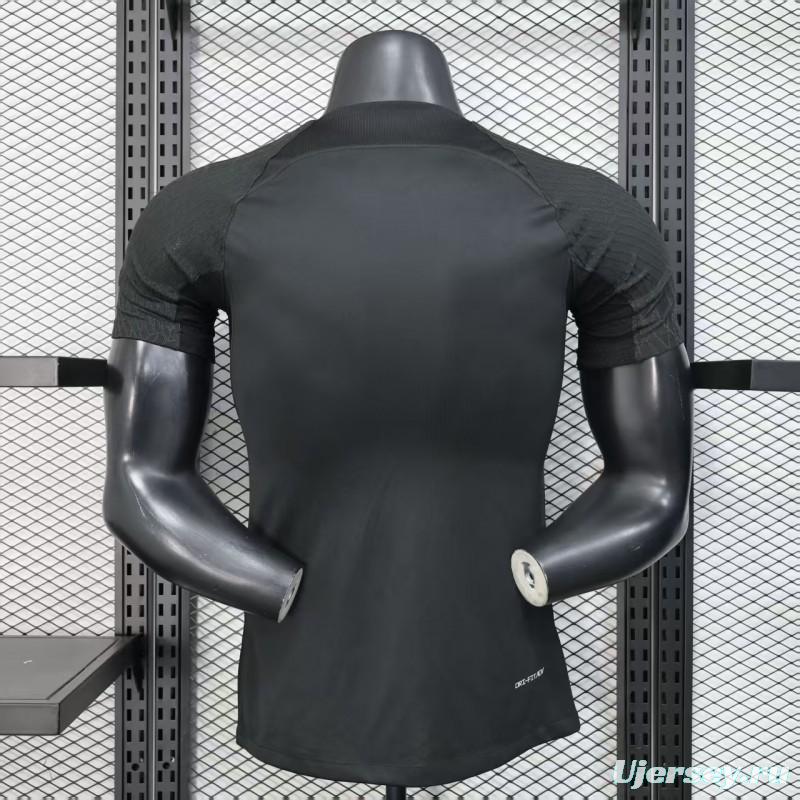 Player Version 25/26 Al-Ahli Black Champion Jersey With Golden Sponsor