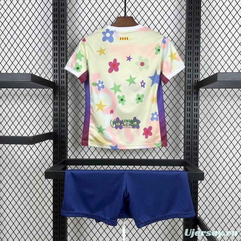 2025/26 Kids Barcelona Flower Special Edition Jersey