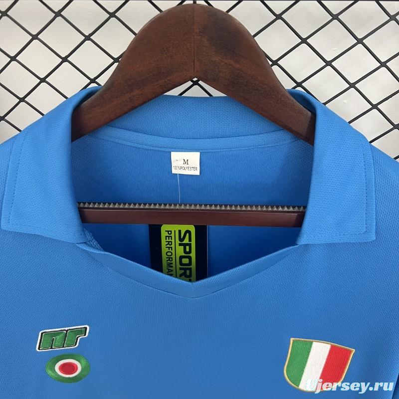87/88 Retro Long Sleeve Napoli Home Jersey