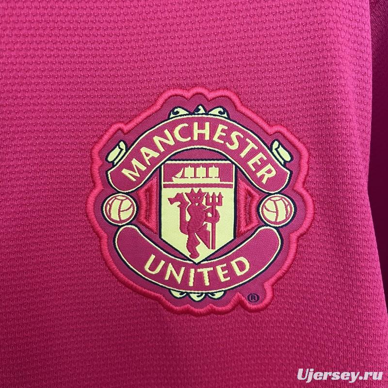 13/14 Retro Long Sleeve Manchester United Home Jersey