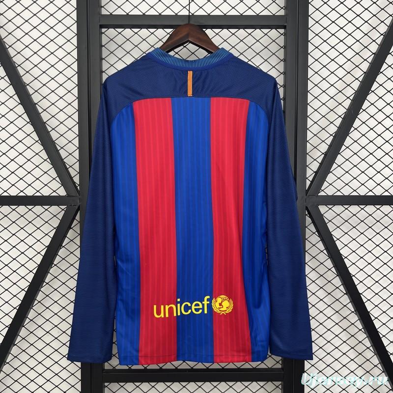 14/15 Retro Long Sleeve Barcelona Home Jersey