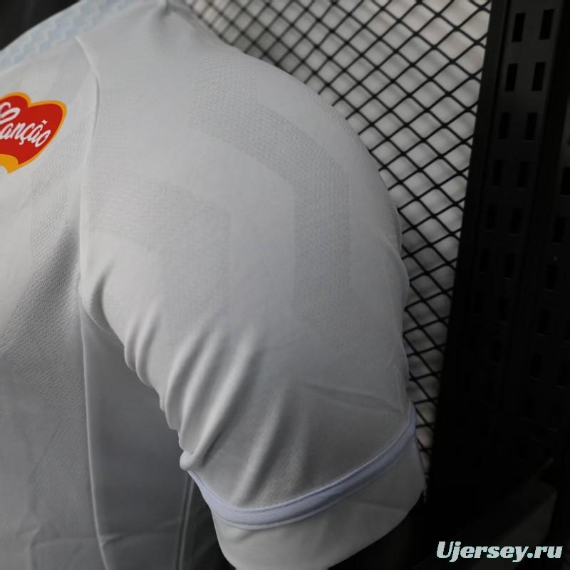 Player Version 25/26 Santos Home Jersey With Full Sponsors