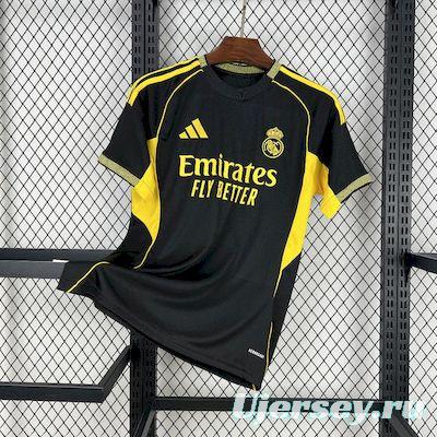 2025/26 Real Madrid Black And Yellow Special Edition Jersey