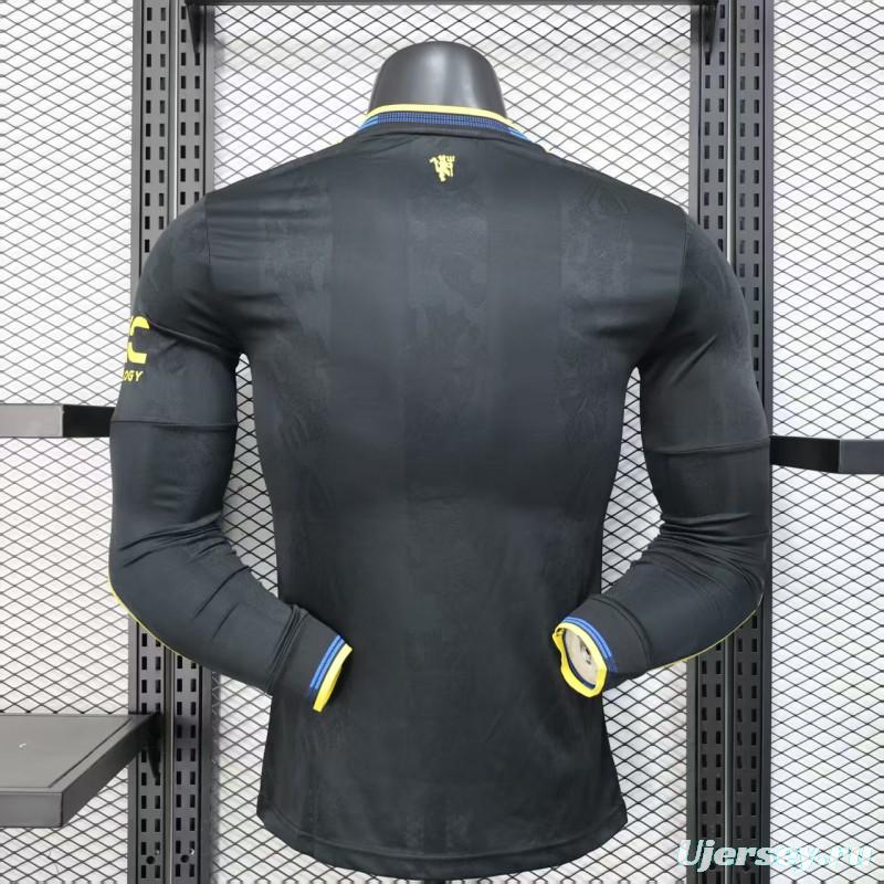 Player Version 25/26 Manchester United Third Black Long Sleeve Jersey