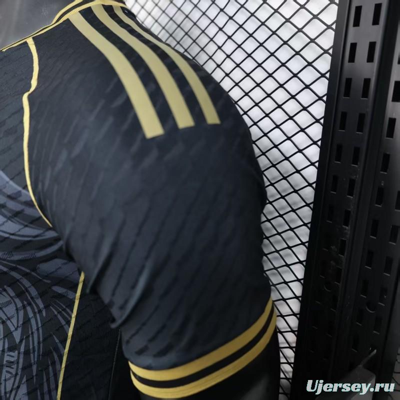 Player Version 2025 Mexico Black with Eagle Feather Pattern Jersey