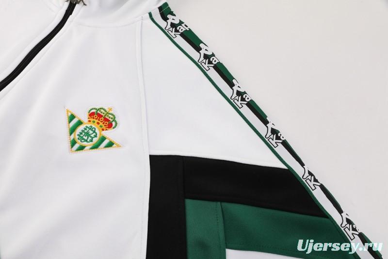 25/26 Real Betis WHITE/Black/Green Full Zipper Jacket + Long Pants
