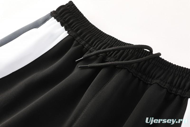 2025 Nike Air Black Tracksuit Set with Gray and White Accents Full Zipper Jacket + Long Pants