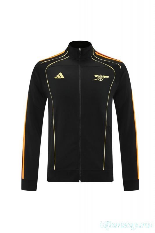 25/26 Arsenal Black Full Zipper Jacket + Long Pants