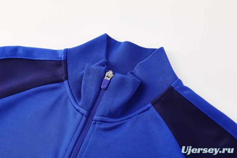 2025 NIKE Blue/Navy Full Zipper Jacket + Long Pants