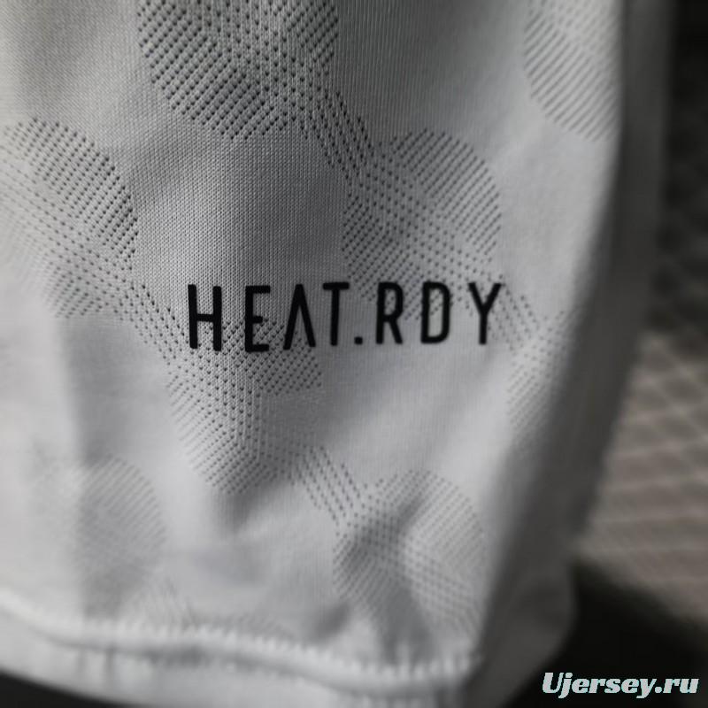 Player Version 25/26 Real Madrid White with Geometric Pattern Jersey