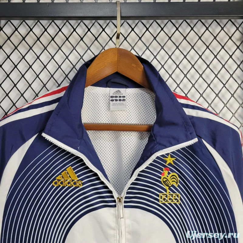 2025 France Jacket Blue/White Stripe Windbreaker
