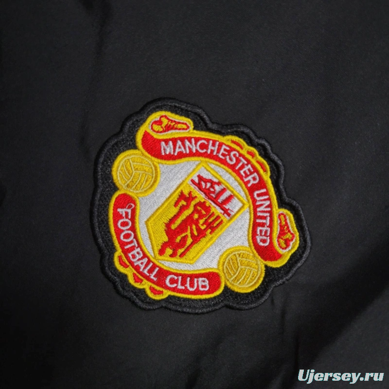 25/26 Manchester United Jacket Black Windbreaker