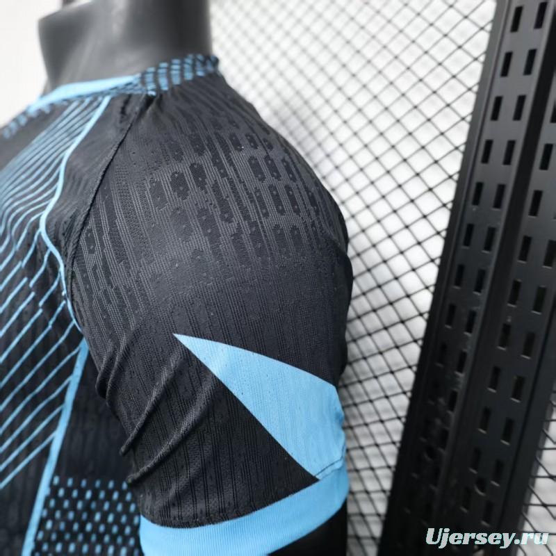 Player Version 25/26 FC Barcelona Black with Geometric Line Pattern Jersey