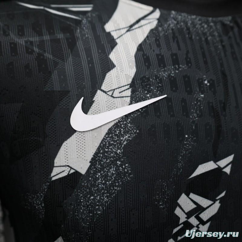 Player Version 25/26 FC 
Al-Ittihad Black with Abstract Camouflage Pattern Jersey