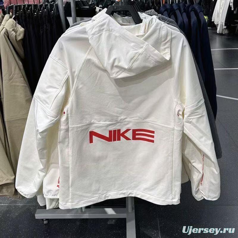 2025 NIKE White/Black Casual Jacket Windbreaker - 2 Colors