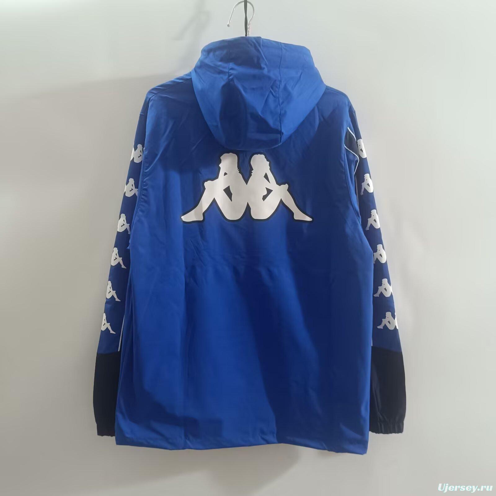 1994 Italy Blue Hoodie Windbreaker