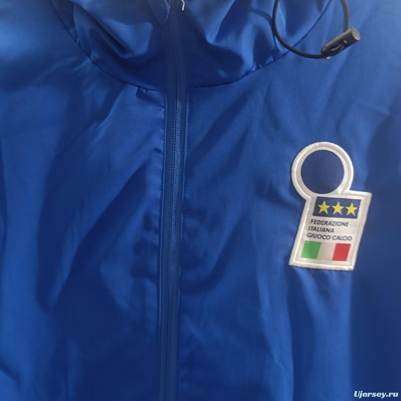1994 Italy Blue Hoodie Windbreaker