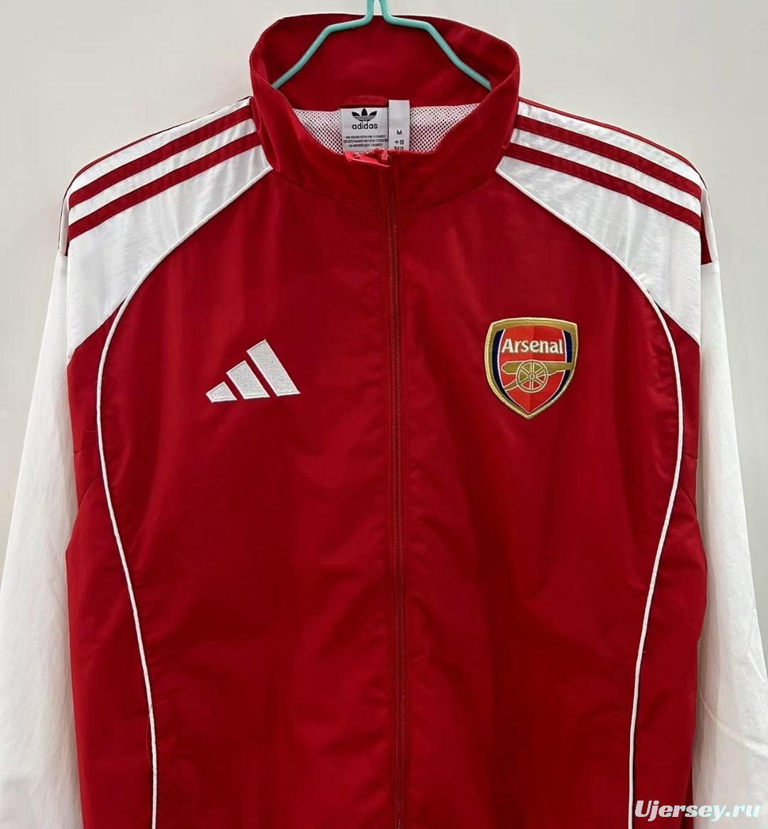 25/26 Arsenal Red/White Windbreaker