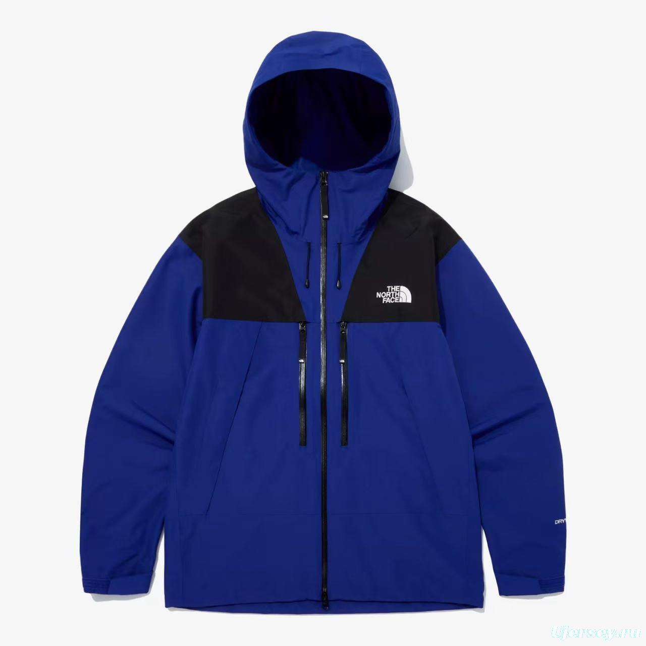 2025 The North Face Summit Series Technical Jacket - Cream/Black Colorblock with Dual-Zip Design