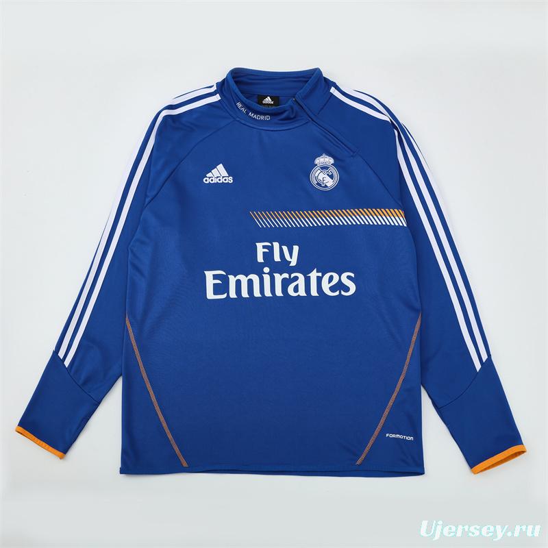 Retro 13/14 Real Madrid Color Blue Half Zipper Jacket