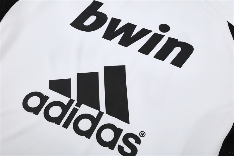 Retro 11/12 Real Madrid White Half Zipper Jacket