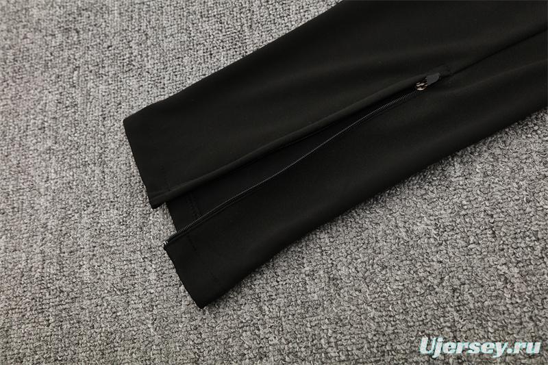 25/26 Napoli Black Grey Camouflage Half Zipper Jacket+Long Pants