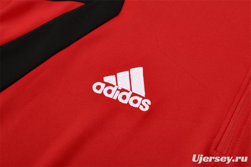 Retro 05/06 AC Milan Red Half Zipper Jacket