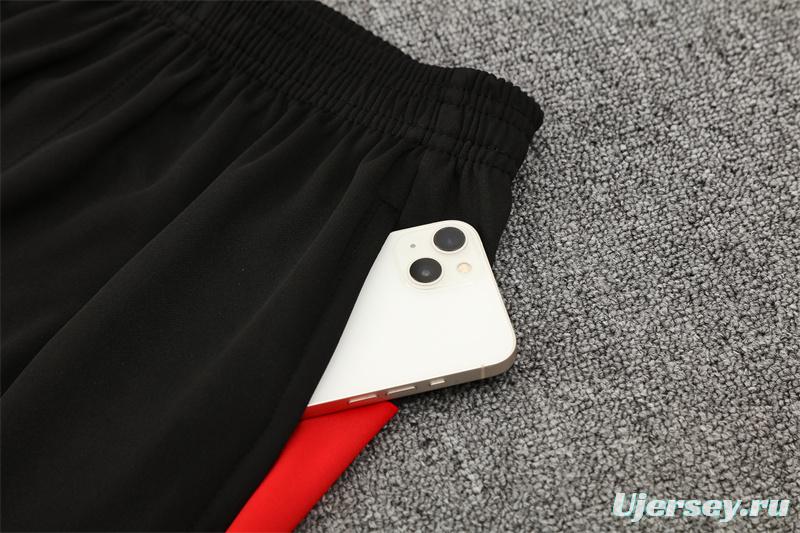 25/26 Portugal Black Half Zipper Jacket+Long Pants