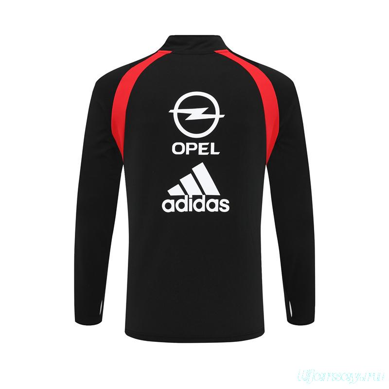 Retro 03/04 AC Milan Black Half Zipper Jacket