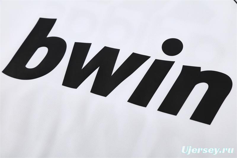 Retro 12/13 Real Madrid White/Blue Half Zipper Jacket+Long Pants