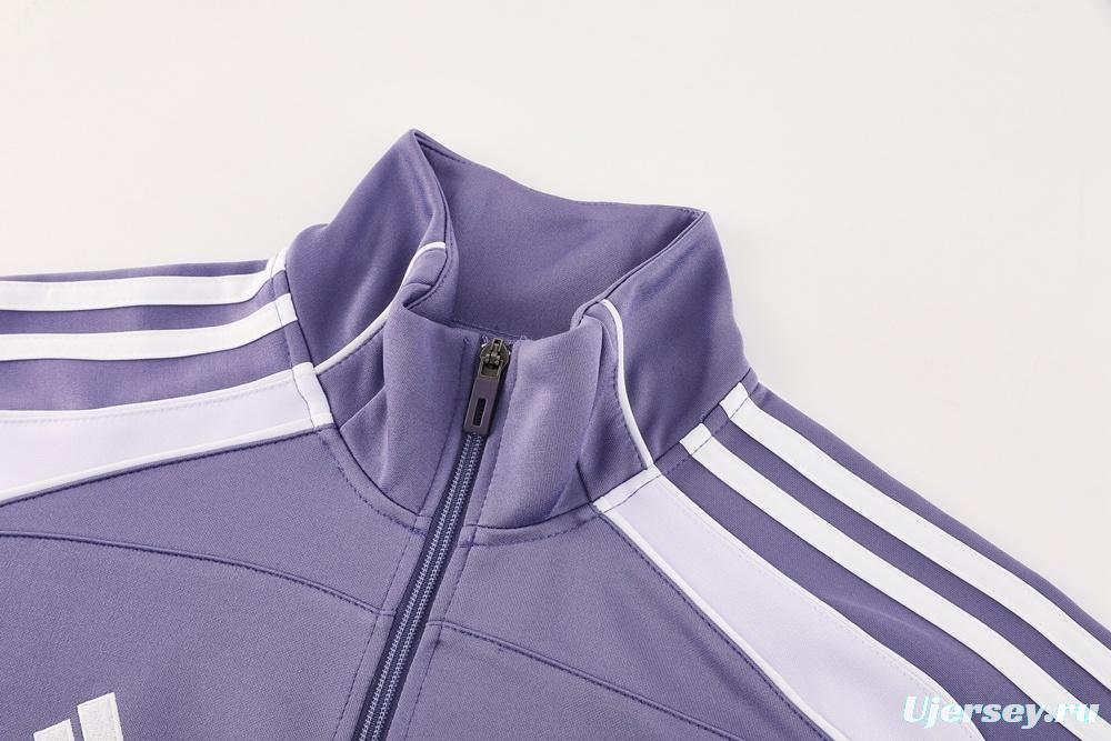 2025 Adidas Purple Full Zipper Jacket + Long Pants