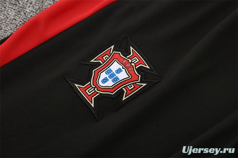 25/26 Portugal Red Half Zipper Jacket+Long Pants