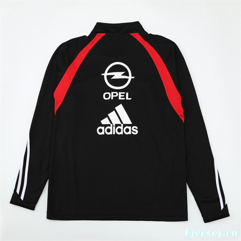 Retro 03/04 AC Milan Black Half Zipper Jacket