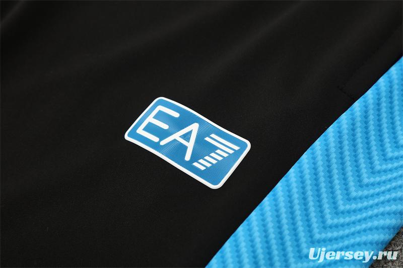 25/26 Napoli Black Grey Camouflage Half Zipper Jacket+Long Pants