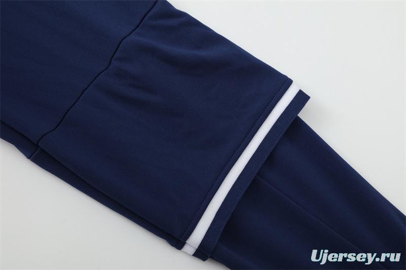 Retro 16/17 Real Madrid Royal Blue Half Zipper Jacket