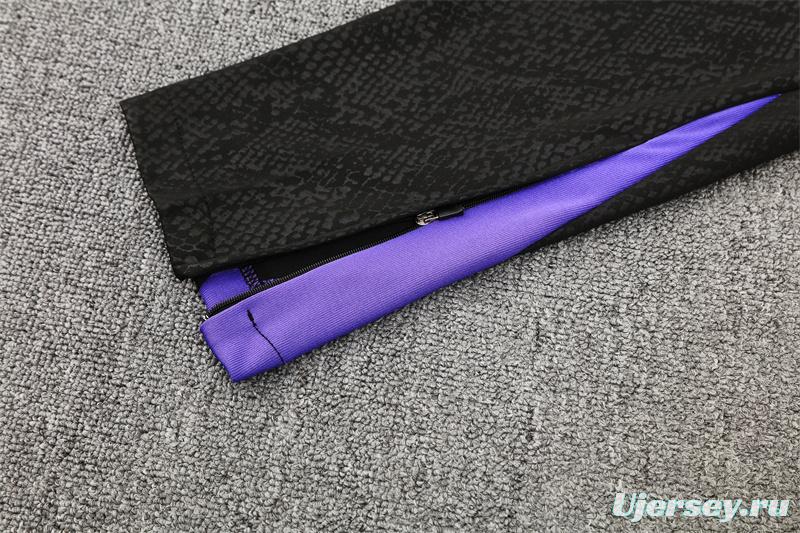 25/26 Barcelona Black Joint Edition Half Zipper Jacket+Long Pants