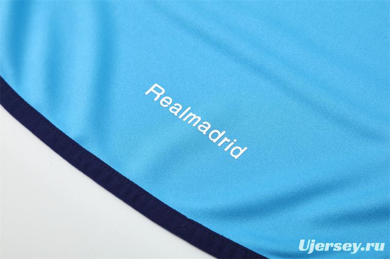 Retro 05/06 Real Madrid Light Blue Half Zipper Jacket