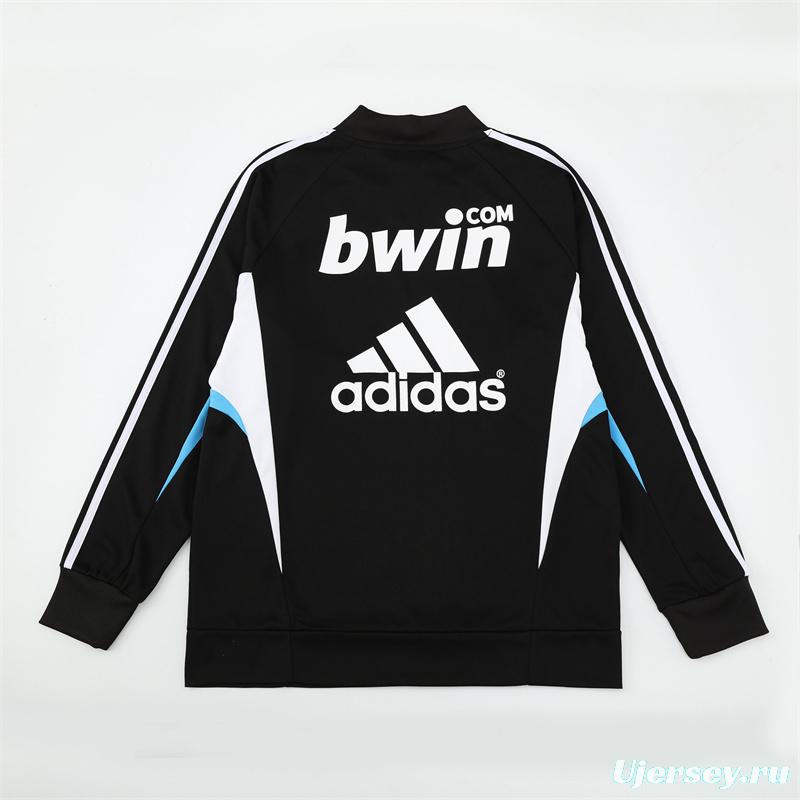Retro 08/09 Real Madrid Black Half Zipper Jacket