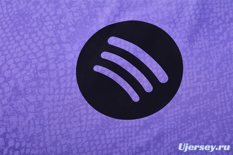 25/26 Barcelona Purple Joint Edition Half Zipper Jacket+Long Pants